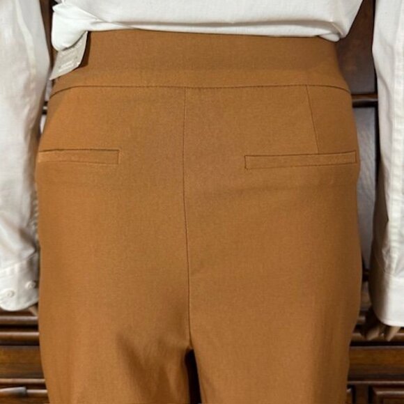 Chico's Sweet Cognac So Slimming Brigitte Button Hem Slim Ankle Pant - Picture 8 of 12